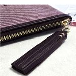 Kate Spade Ash Street Logo Large Tassel Pouch Deep Plum $88 Retail Zip Bag NWT Photo 7