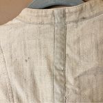 Chico's Linen Tweed Jacquard Jacket Blazer Zipper Beige Ivory Gold Size 1 Photo 5