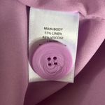 Open Edit  Linen Blend Blazer‎ Sz 1X Lavender Dopamine Dressing Pastel Oversize Photo 7