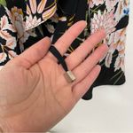 Hello Molly  Black Peach Green Floral Mini Wrap Dress Sleeveless Ruffled Women 10 Photo 12