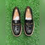 Sam Edelman Laurs Black Leather Loafers Shoes Women's 8.5 Black Platform Chunky Photo 4