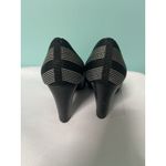 Nine West 2 Tone Black Gray Open Toe Pump Size 8.5 S-622 Photo 4
