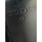 Tod's  Women's Black Leather Side Zipper Pointed Toe Heeled Boots Size 10 Photo 13