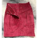 Rebecca Minkoff Brielle Red Corduroy Pocket Button Pencil Skirt Size 0 XS Photo 5
