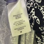 Laura Scott Blue White Paisley Bohemian Peasant Maxi Skirt Plus 3X NEW Photo 4