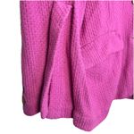 Free People Oversized Cotton Knit Textured Blazer Jacket Size M Pink Boho Career Photo 6