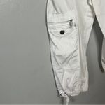 Massini  Women's Y2K 2000’sWhite Cargo Capris Medium 6 Photo 3