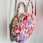 JustFab Floral MultiFloral Cream Crossbody Sachel Handbag Photo 12