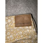 New American Eagle AE Jeans Women's‎ 2 Yellow Floral 90s Straight Boho Denim Photo 7