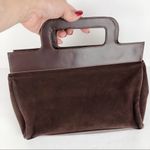 Victoria's Secret  suede striped mini Tote Purse Photo 13