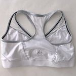 Alo Yoga Alo Vintage White and Gray Contrast Coolfit Racerback Sports Bra Medium Photo 2