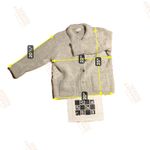 Jennifer Moore Gray Knit Cardigan, Women's Large Vintage Sweater, Button Front Photo 3