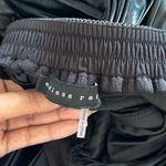 Endless Rose Faux Leather Pleated Midi Skirt in Black Photo 9