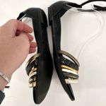 ALDO Gold Silver Metallic Strappy Women’s Flats Sandals Size 7.5 leather Photo 4