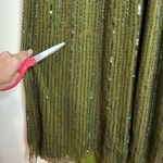 Mac Duggal  Bead Sequin embellished A-Line Gown in olive Green size 8 style 5219 Photo 6