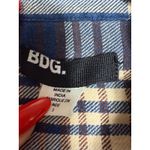 BDG  Brown Blue Plaid Flannel Shirt with Pockets - Size Small Photo 3