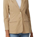 Current/Elliott  The Highball Blazer Jacket Women’s 1 US Size 2-4 Tan/Gold Accent Photo 0