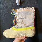 Kamik Women’s Vintage Cream Rainbow Winter Rain Boots with Unique Lacing Photo 2