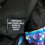 Tibi  Silk Paisley Print Sleeveless Fit and Flare Dress Sz 4 Galaxy Photo 7