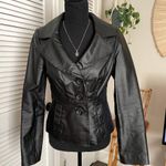Guess Black Leather Jacket Photo 5