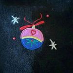 Vintage PAPPAGALLO CHRISTMAS SWEATER Embroidered Ornaments Bright Size Small Black Photo 9