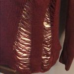 Guess cold shoulder shredded sweater Photo 3