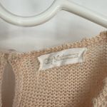 VTG SS Knit Sweater Crochet Detail Blush Pink Feminine Size M Photo 4