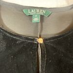 Ralph Lauren Women's Top Blouse 1X Velvet Cold-Shoulder Dressy Romantic Black Photo 1