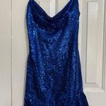 Lucy in the Sky  Homecoming Sequin Dress Blue Photo 0
