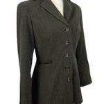 Vintage Jenne Maag Equestrian Wool Blend Blazer with Leather Trim Small Photo 2