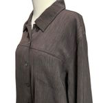Chico's  Shirt Jacket Women L Chocolate Brown Button Pockets Modern Travel Shacket Photo 3