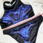 Athleta Freestyle Blue Camo Bikini Top and Bottom Size Large Photo 7