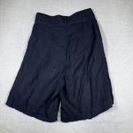 Baci Linen Blend Culottes Wide Leg High Rise Button Fly Black Size M Made Italy Size M Photo 1