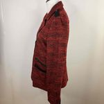 Lucky Brand  Red Black Tweed Women's Jacket Size Small Photo 3