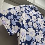 Gap NWT  Blue & Purple Floral Print Button-Down Collared Short Sleeve Shirt - L Photo 9