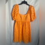 Lilly Pulitzer Kay Babydoll EYELET Dress Cantaloupe Oversize Pinwheel Sz 6 Photo 4