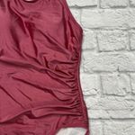 Calvin Klein Womens Shimmer Pink Halter High Neck One Piece Swimsuit Size 10 New Photo 2