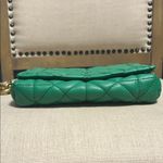 ZARA  Green Quilted Crossbody Bag with Gold Chain Photo 4