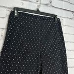 Zac & Rachel Polka Dot Pull‑On Pants 6 Black White Casual Stretch Ankle Straight Photo 2