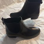 Kate Spade Black Ankle Booties with Gold Trim Photo 4