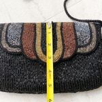 Vintage Beaded Purse With Shoulder Strap Black Photo 1