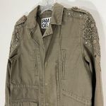 Pam & Gela  Striped and Studded Green Jacket Size Small Photo 2