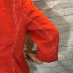 Elie Tahari  Ruffled Zip Front Detailed Blazer Bright Orange Medium M Photo 10