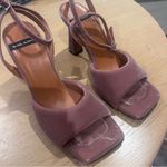 Anthropologie Women’s Angel Alarcón Puffy Ankle-Strap Heels Size 39 Dusty Pink Photo 4