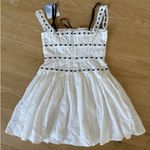 Majorelle  - Carmen Off Shoulder Mini Dress in White & Black Photo 3