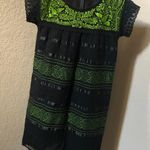 Handmade Mexican black/lime green dress Black Size M Photo 0
