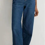 Madewell NEW  Baggy Straight Jeans in Dark Worn‎ Indigo Wash, 27 Photo 0