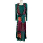 Carole Little Womens Green Vintage Tie Vest Maxi Dress Boho Chic Size 6 Photo 1