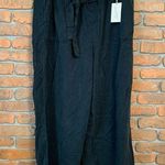 Universal Threads Universal Thread Womens XL Wide Leg Pants Black Lyocell Elastic Waist Casual Fit Photo 0
