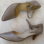 Paul Green sz 9.5 Womens D'Orsay Metallic Pointed Distressed Kitten Heel Pumps Photo 0